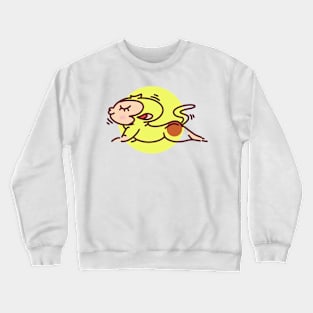 Cute Monkey Animal Yoga #7 Round Edition Crewneck Sweatshirt